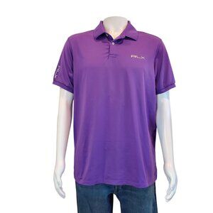 RLX Ralph Lauren SZ XL Men's Solid Purple Performance Golf Polo